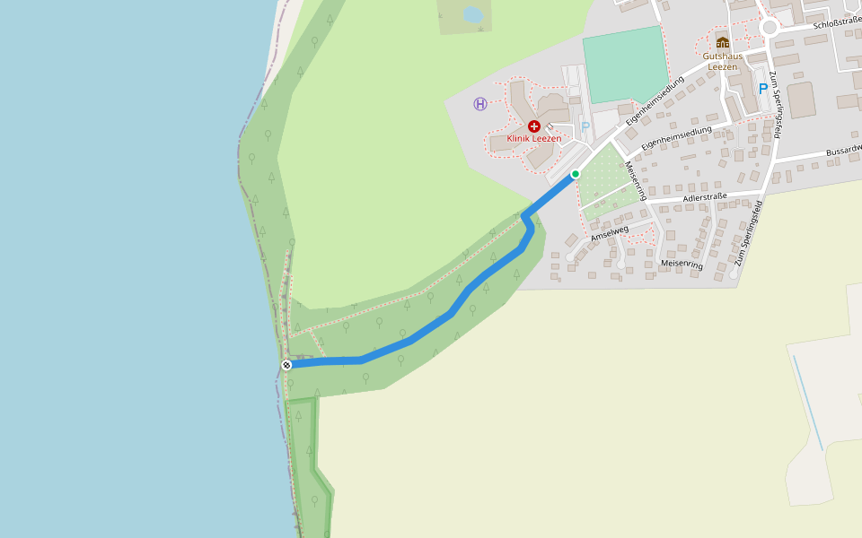 Leezen walking route map in Leezen