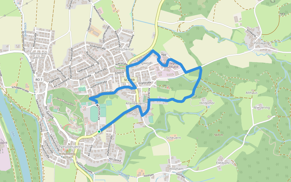 Wanderweg 24 - Neubeuern walking route map in Neubeuern