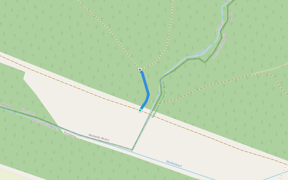 [Quadrat] walking route map in Wickede (Ruhr)