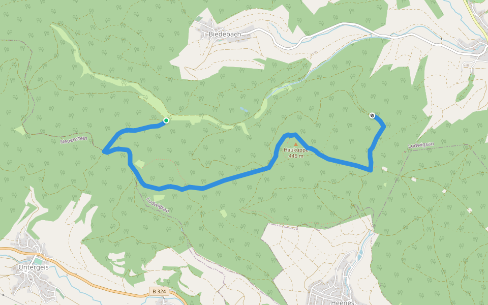 Wanderweg Bad Hersfeld 7 walking route map in Ludwigsau