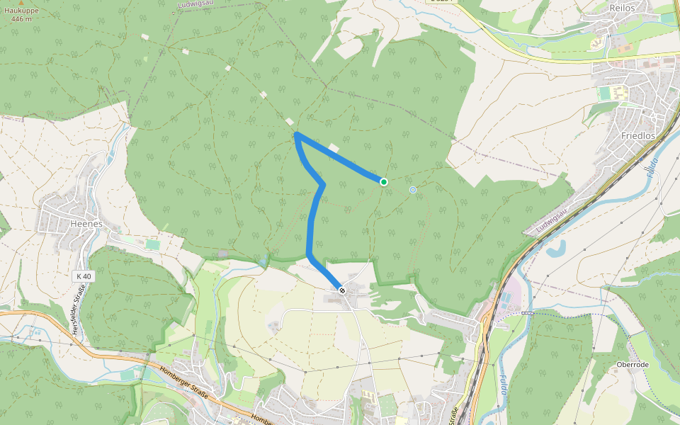 Wanderweg Bad Hersfeld 3 walking route map in Bad Hersfeld