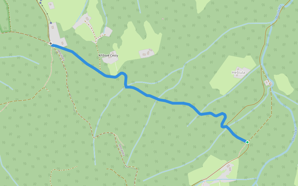[Ž] Morávka (U Surovce) - Ježánky walking route map in Morávka