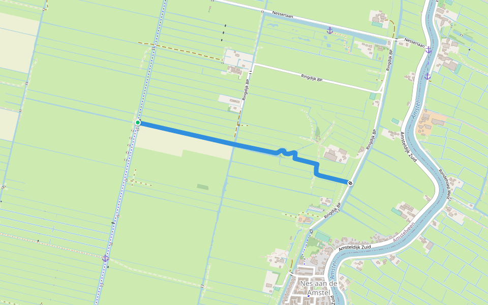 Molenspad walking route map in Amstelveen