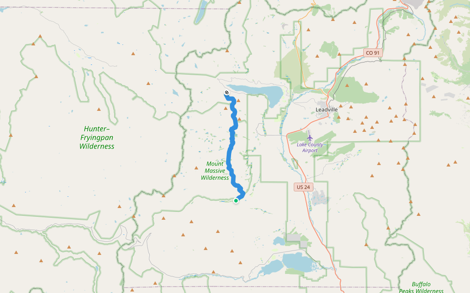 Colorado Trail Seg. 10 Hagerman Pass Road to Halfmoon Creek Walking and Running Pacer