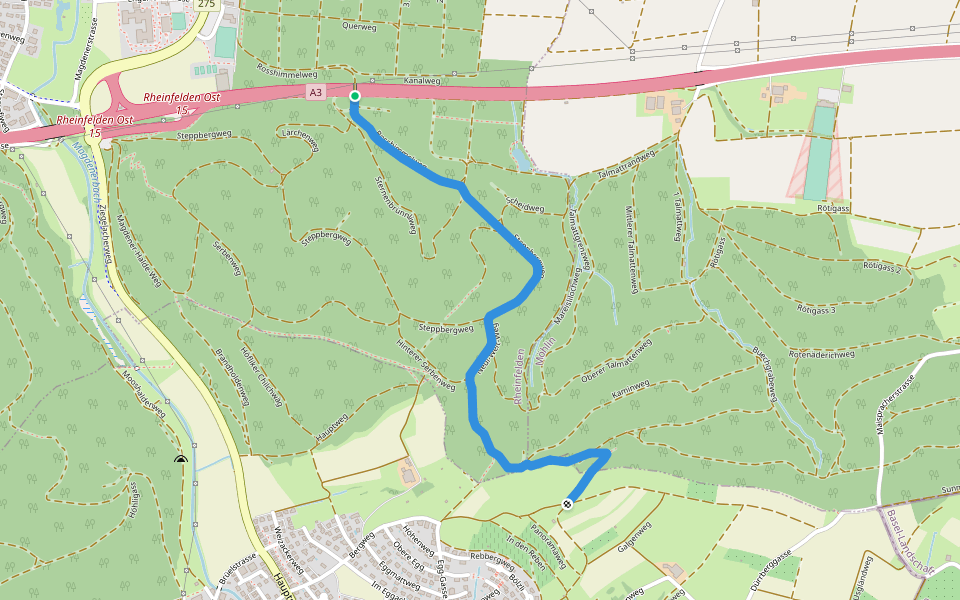 Galgen - fixme walking route map in Rheinfelden