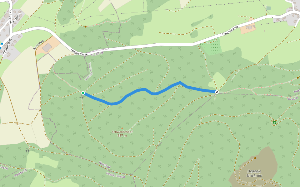 Grimstelucke - fixme walking route map in Nusshof
