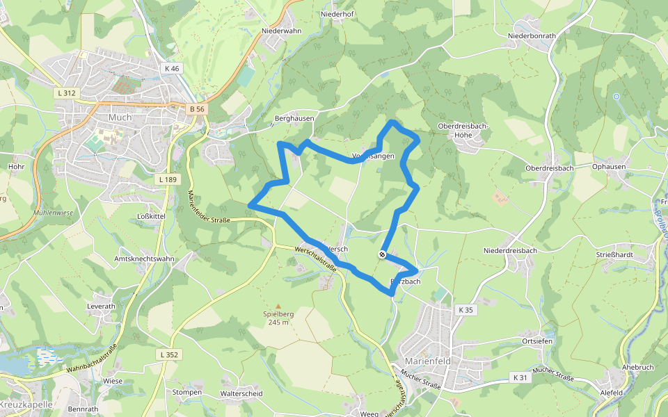 Familienwanderweg Much walking route map in Much