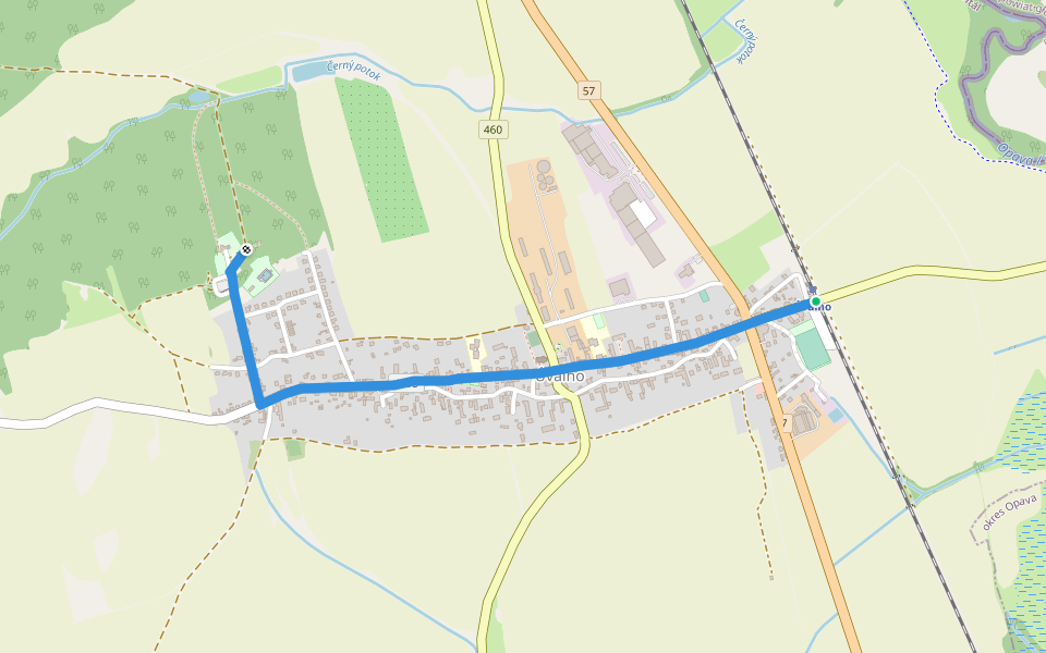 [M] Úvalno - Strážiště walking route map in Úvalno