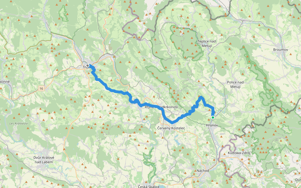 [Z] Trutnov - Hronov walking route map in Hronov