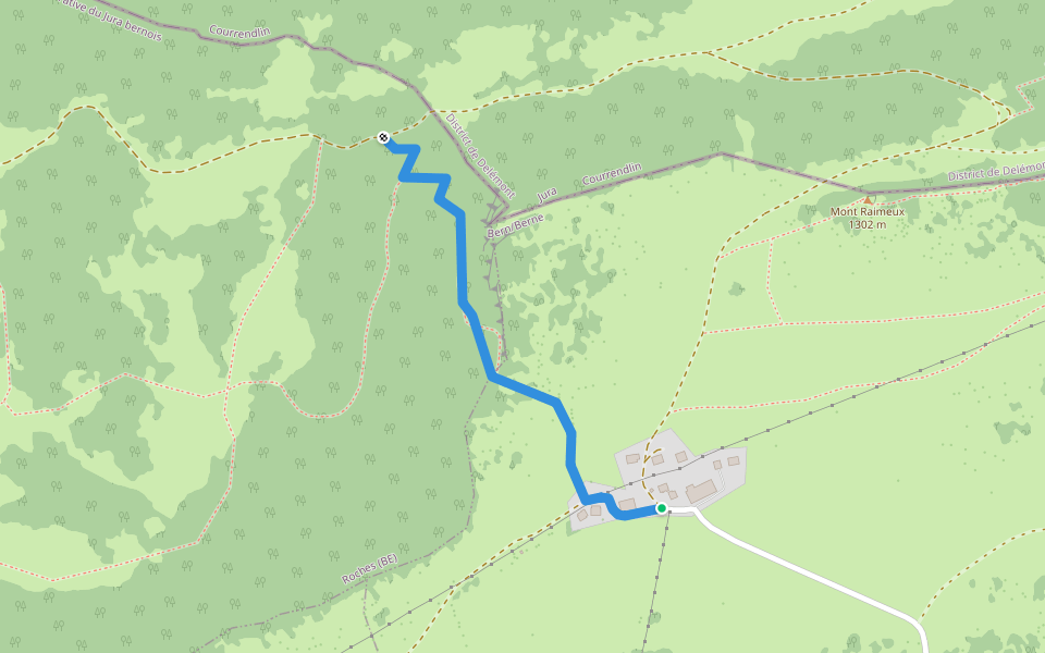Raimeux de Grandval - fixme walking route map in Grandval