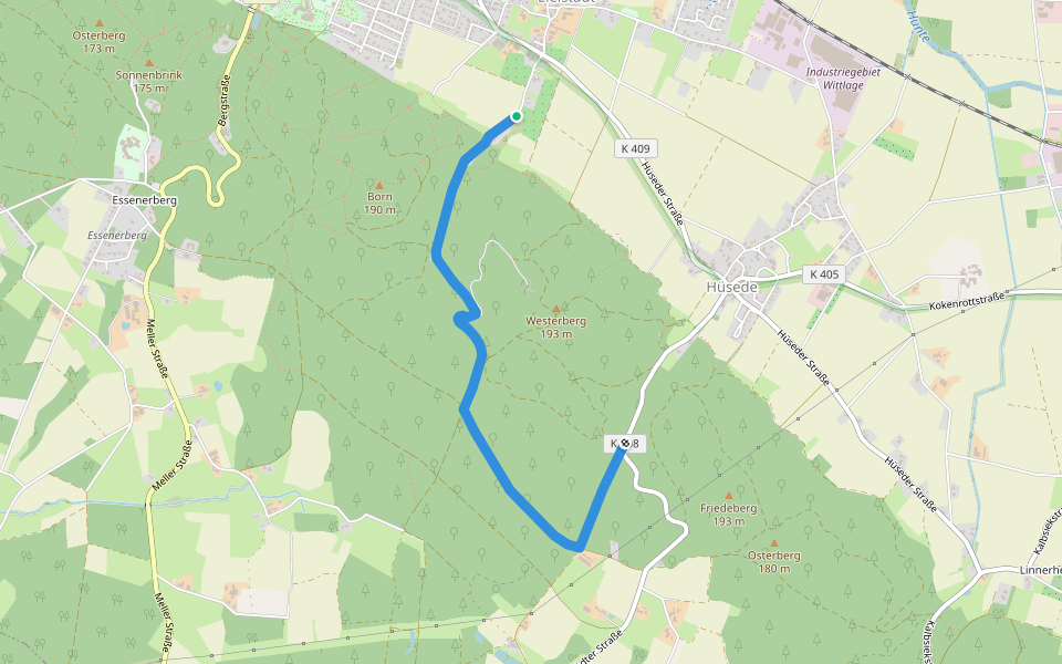5 walking route map in Bad Essen