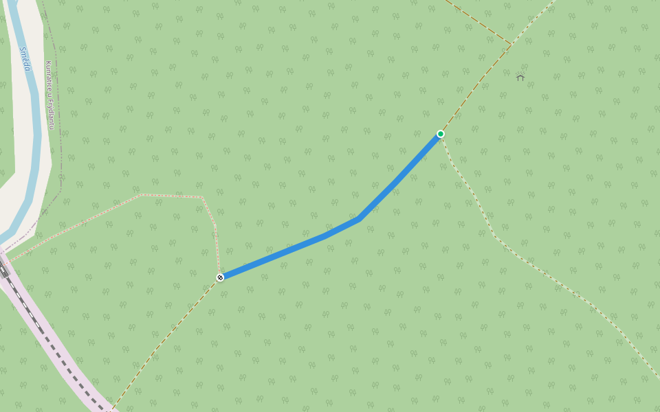 [Ž] Harta (horní rozc.) walking route map in Frýdlant