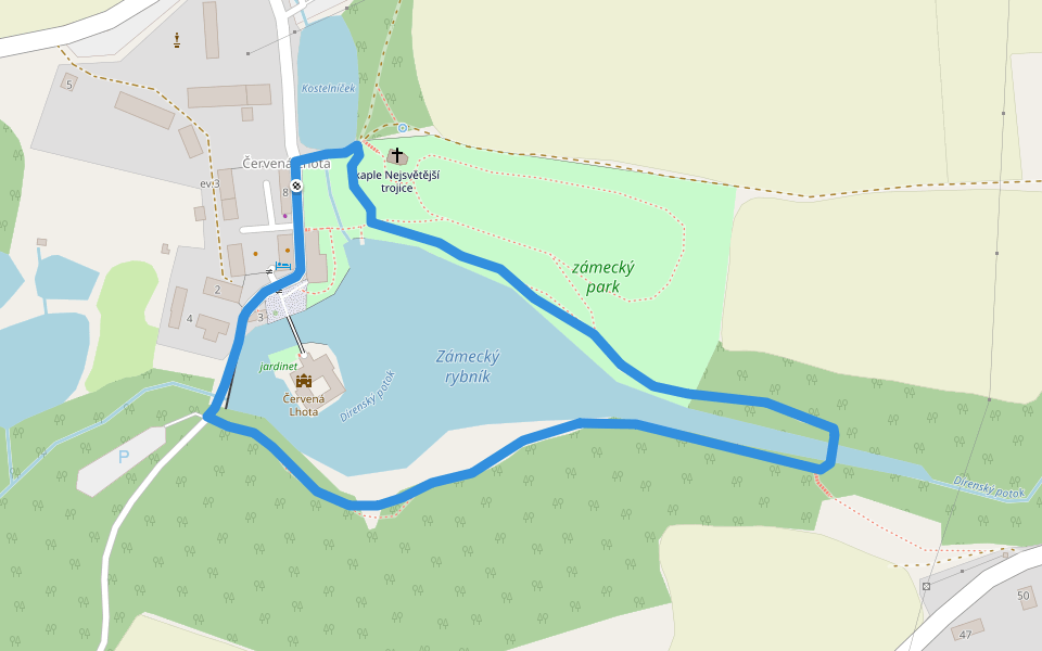 [Ž] walking route map in Pluhův Žďár