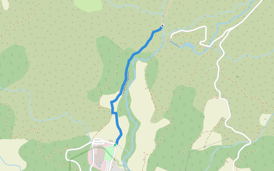 Trilho dos Pastores walking route map in Unhais da Serra
