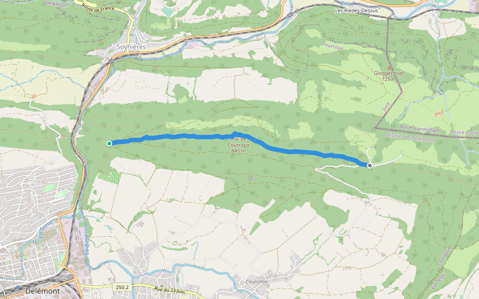 Vadry - fixme walking route map in Courroux