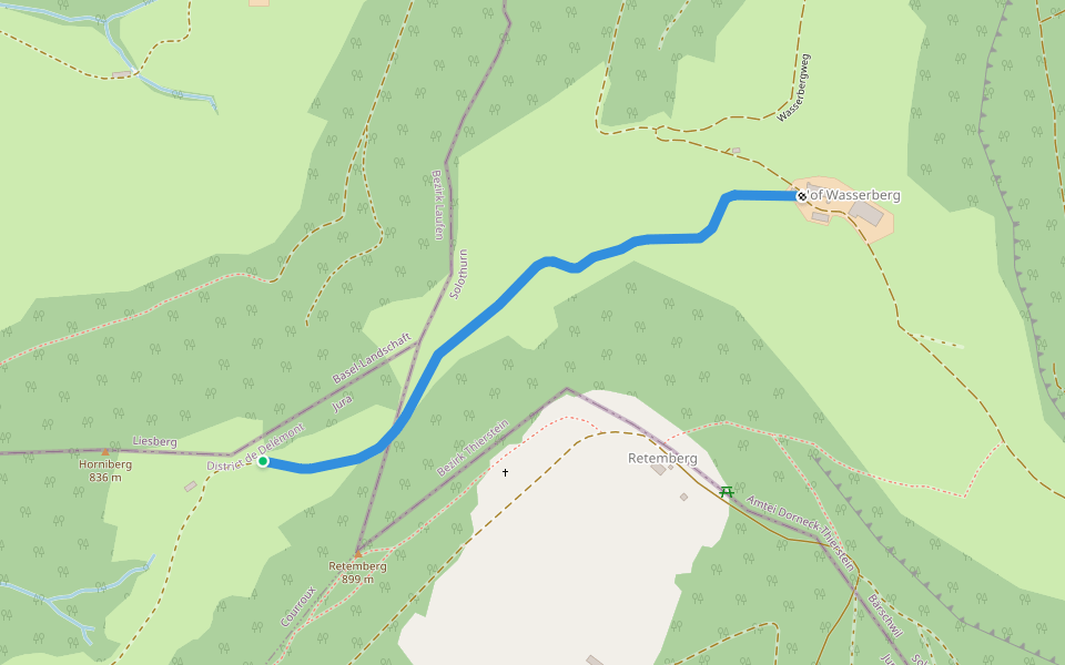 Wasserberg - fixme walking route map in Bärschwil