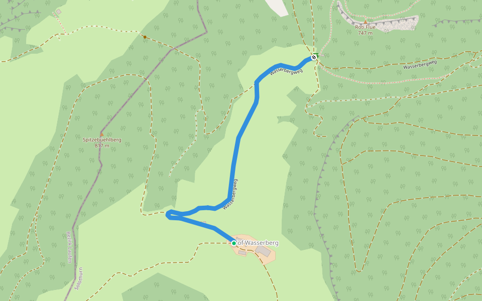 Wasserberg - fixme walking route map in Bärschwil