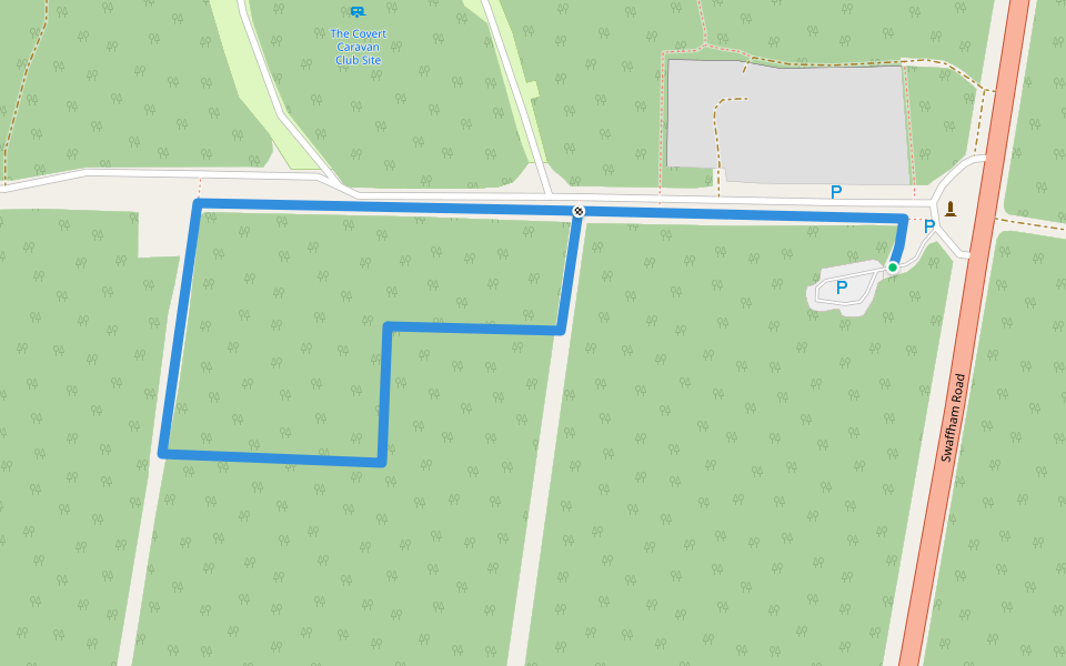 Desert Rats Memorial Walk Easy Access Trail walking route map in Ickburgh