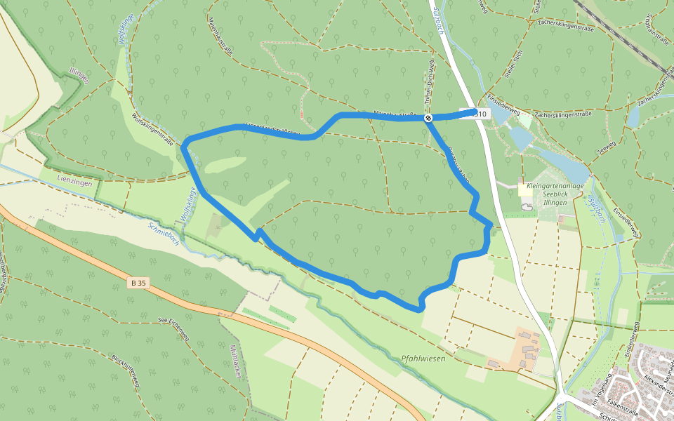 Illingen/Württemberg: Rundwanderweg Nr. 3 walking route map in Illingen