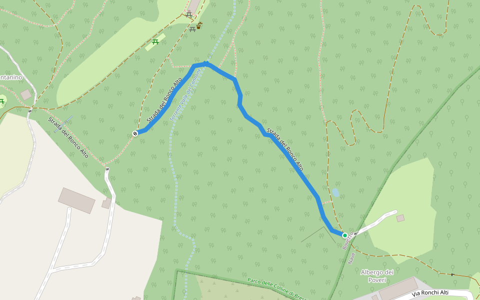 Sentiero 331 - Variante 331 BIS walking route map in Nave