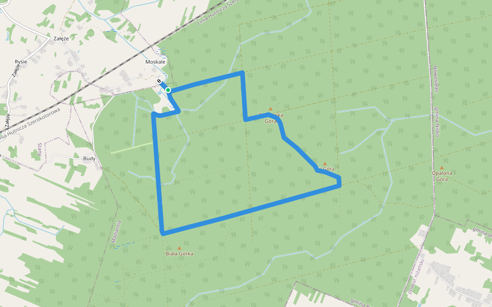 Ścieżka edukacyjna Bojanów (duża pętla) walking route map in Stany