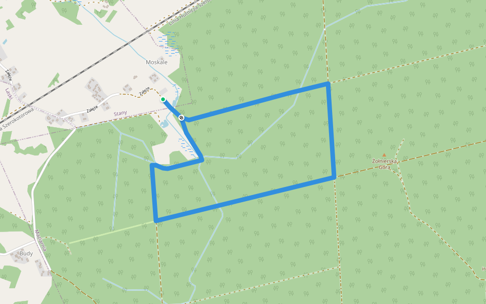 Ścieżka edukacyjna Bojanów (mała pętla) walking route map in Stany