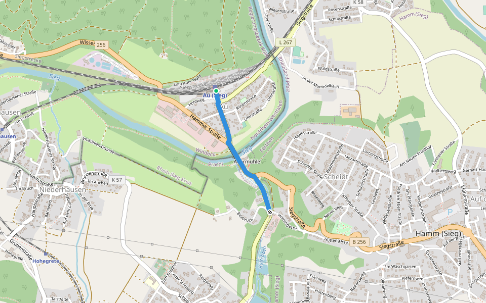 Naturparkweg 11 walking route map in Windeck