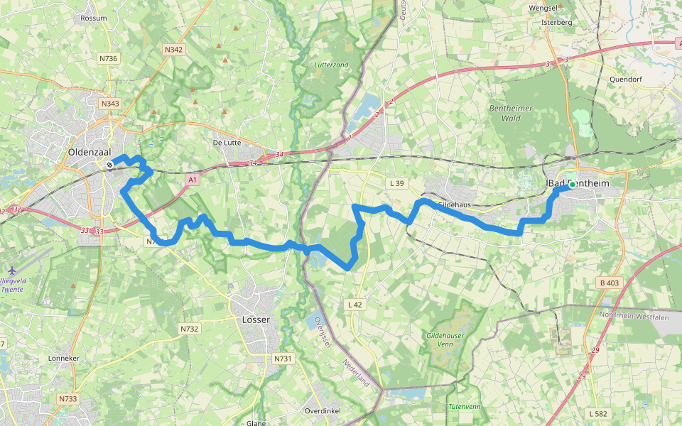Marskramerpad - 01 walking route map in Bad Bentheim