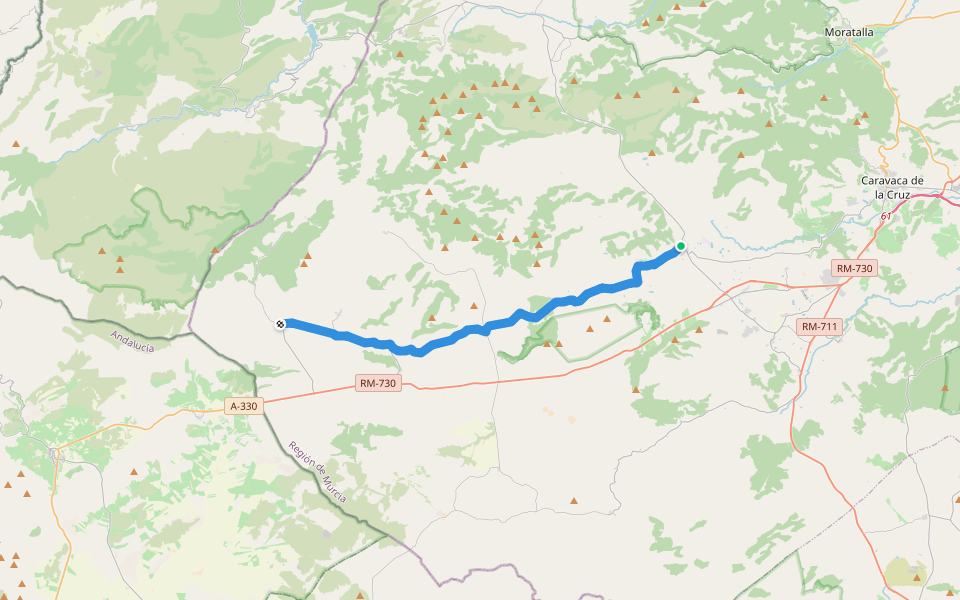 GR 7.1 Archivel – Cañada de la Cruz. Tramo C.3. walking route map in Archivel