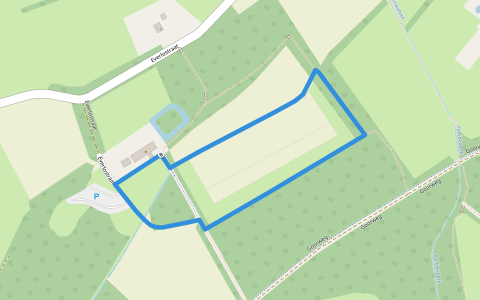 WNW Twente - Everloo - groene route walking route map in Rossum