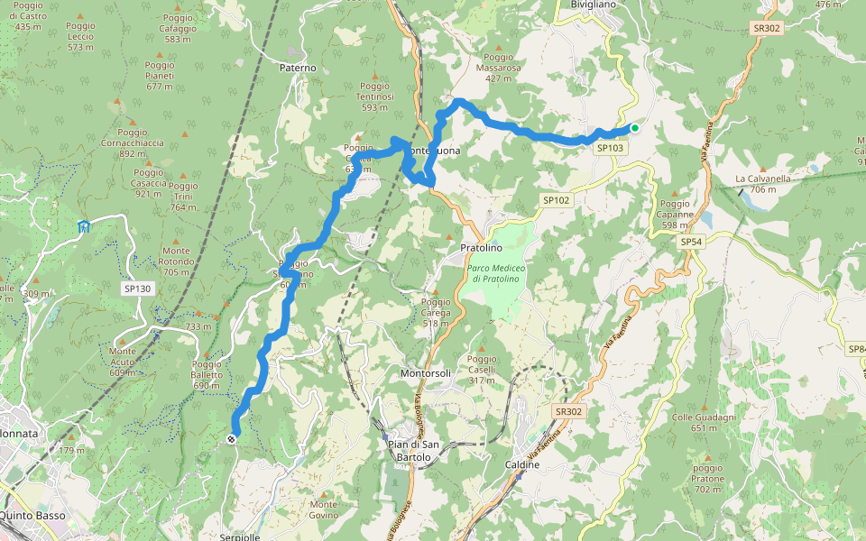Via Cai Map CAI path 16 | Walking Map
