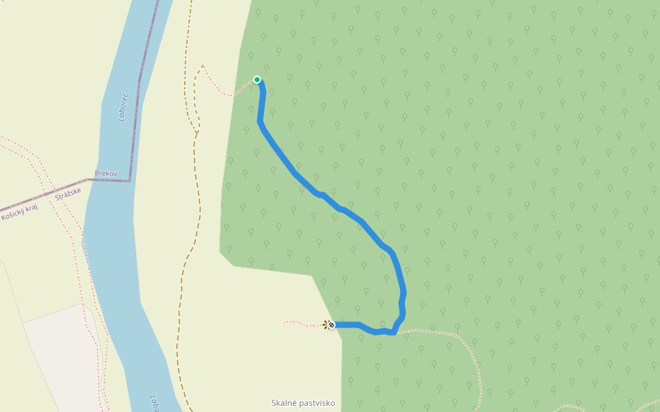 Kalvárie walking route map in Brekov