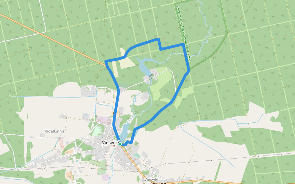 Karšuvos girios pažintinės gamtinės ekskursijos takas walking route map in Šereitlaukis