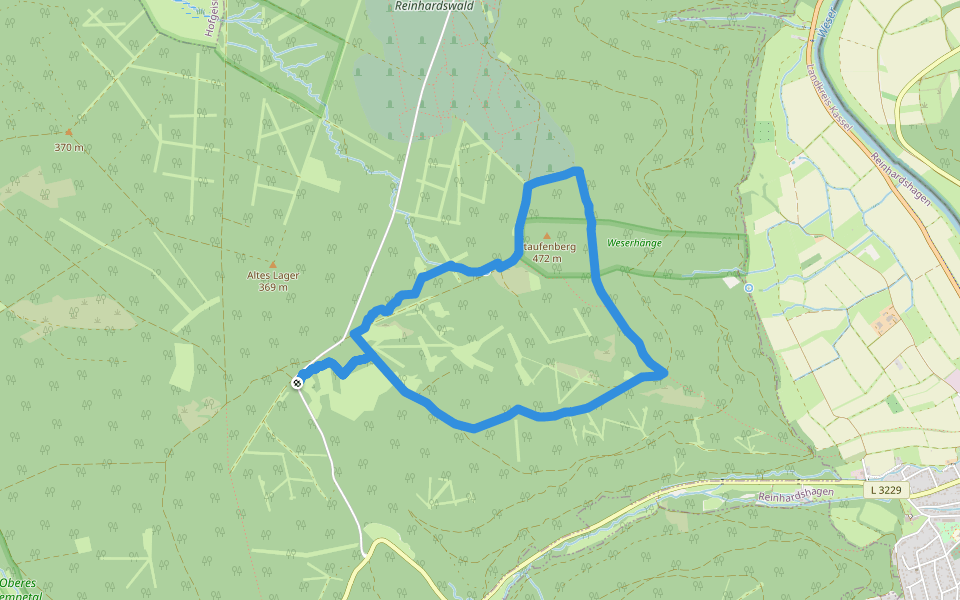 Forstmeisterrunde walking route map in Gutsbezirk Reinhardswald
