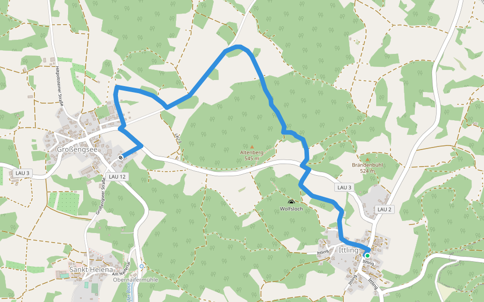 Landkreislauf Nürnberger Land 2013 Etappe 5 walking route map in Simmelsdorf