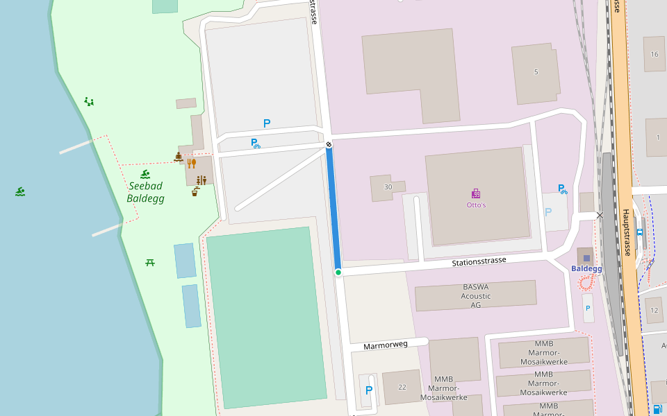 Ballwil - Nunwil walking route map in Hochdorf
