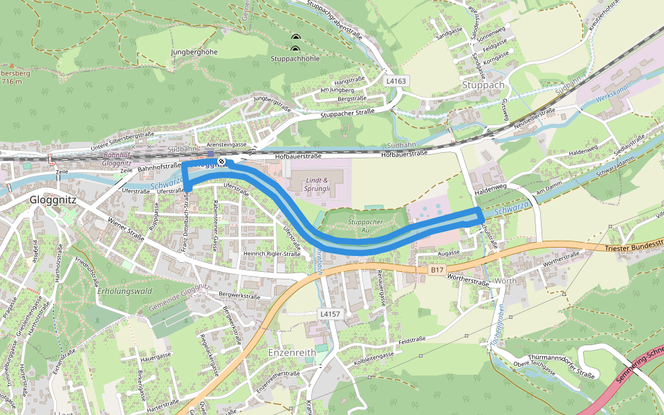 Reiter's Resort Runde (Gloggnitz) walking route map in Gloggnitz