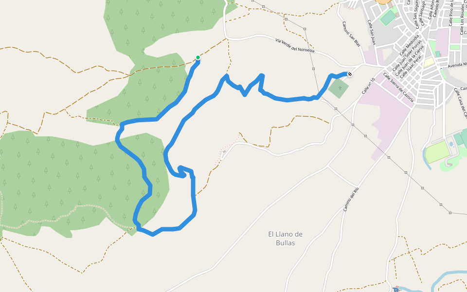 PR-MU 31 Sendero de la Atalaya walking route map in Bullas