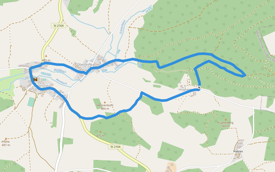 Rundweg Holnstein Blau walking route map in Neukirchen bei Sulzbach-Rosenberg