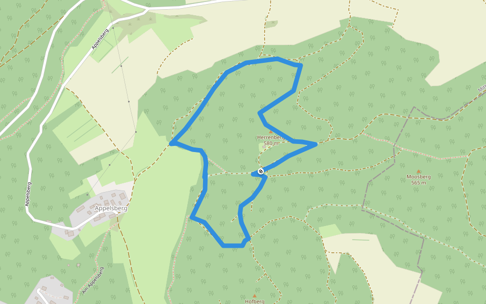 Hofberg-Rundweg "H2" walking route map in Pommelsbrunn