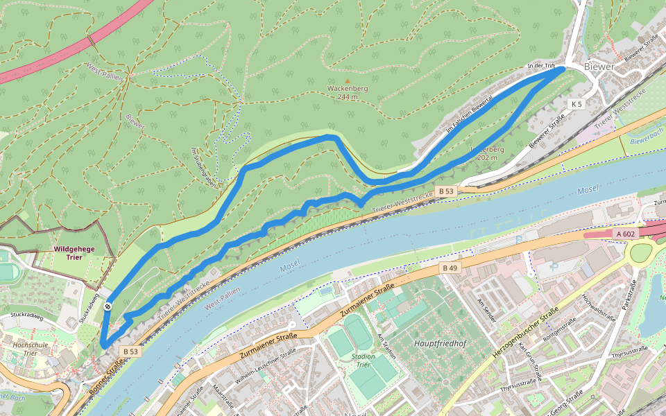 Trier Wanderweg T1 (Weißhausbrunnen)