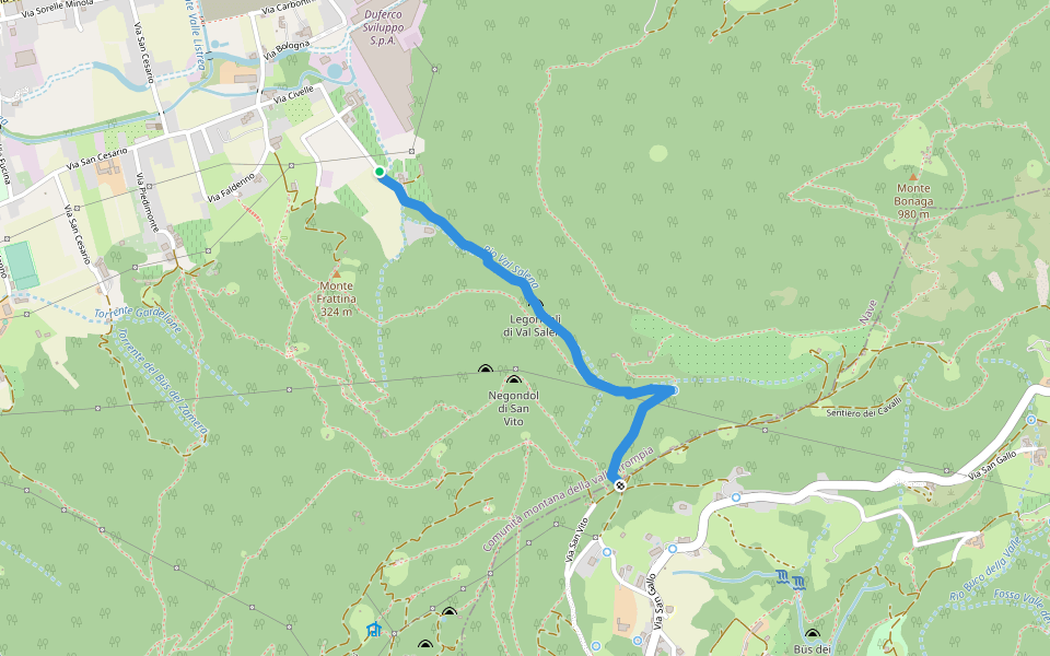 Nave (Calasa) - Colle di San Vito walking route map in Nave