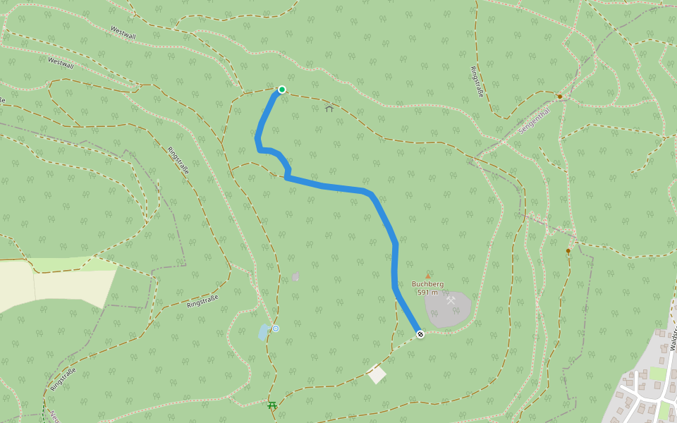 Traverse Buchbergplate walking route map in Neumarkt in der Oberpfalz