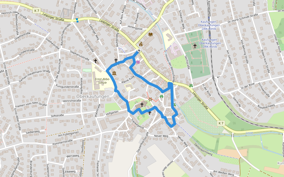 Kaufungen, O4 - Fachwerkweg Oberkaufungen walking route map in Kaufungen
