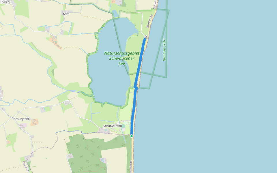 Anbindung Damp-Schönhagen walking route map in Dörphof