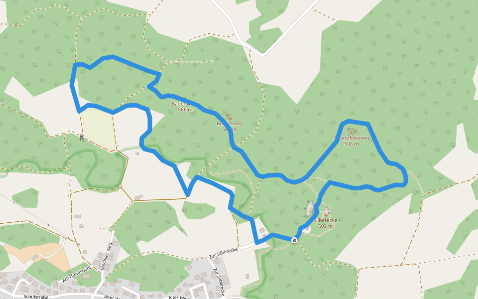 Hiltpoltstein Gelbring walking route map in Hiltpoltstein