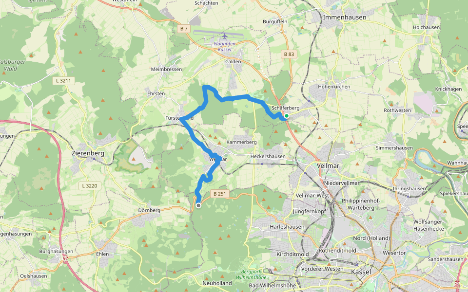 Märchenlandweg - Etappe 27 walking route map in Espenau