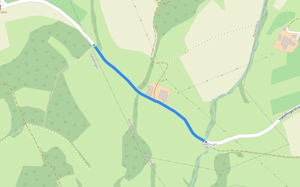 Hofmatt - fixme walking route map in Rünenberg