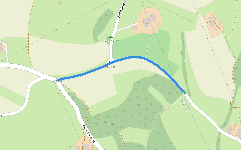 Hofmatt - Egg walking route map in Rünenberg