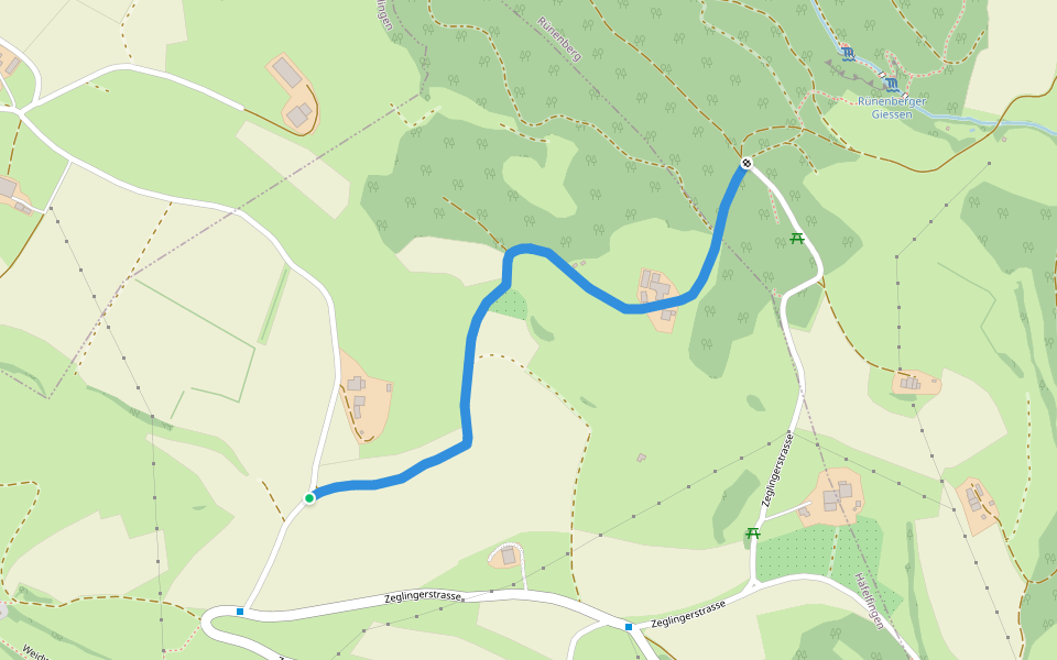 Stolten - fixme walking route map in Häfelfingen